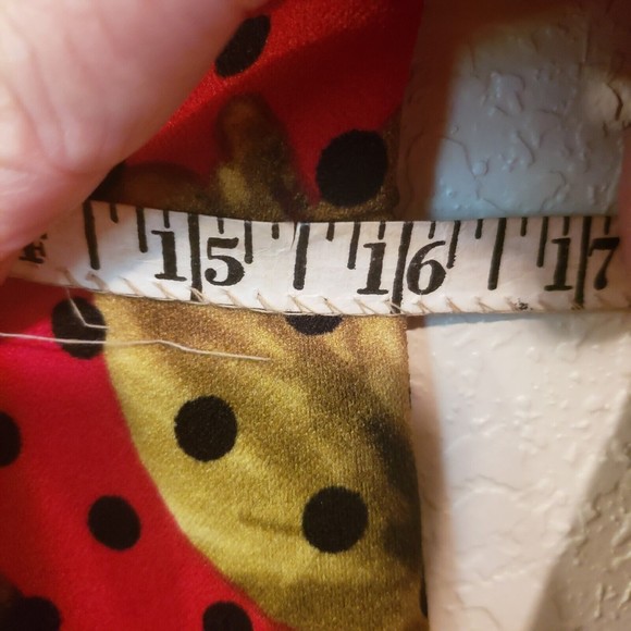 Shelby & Palmer Sheath Dress Red Yellow Floral 3/4 Sleeve Size 10 - Picture 10 of 12